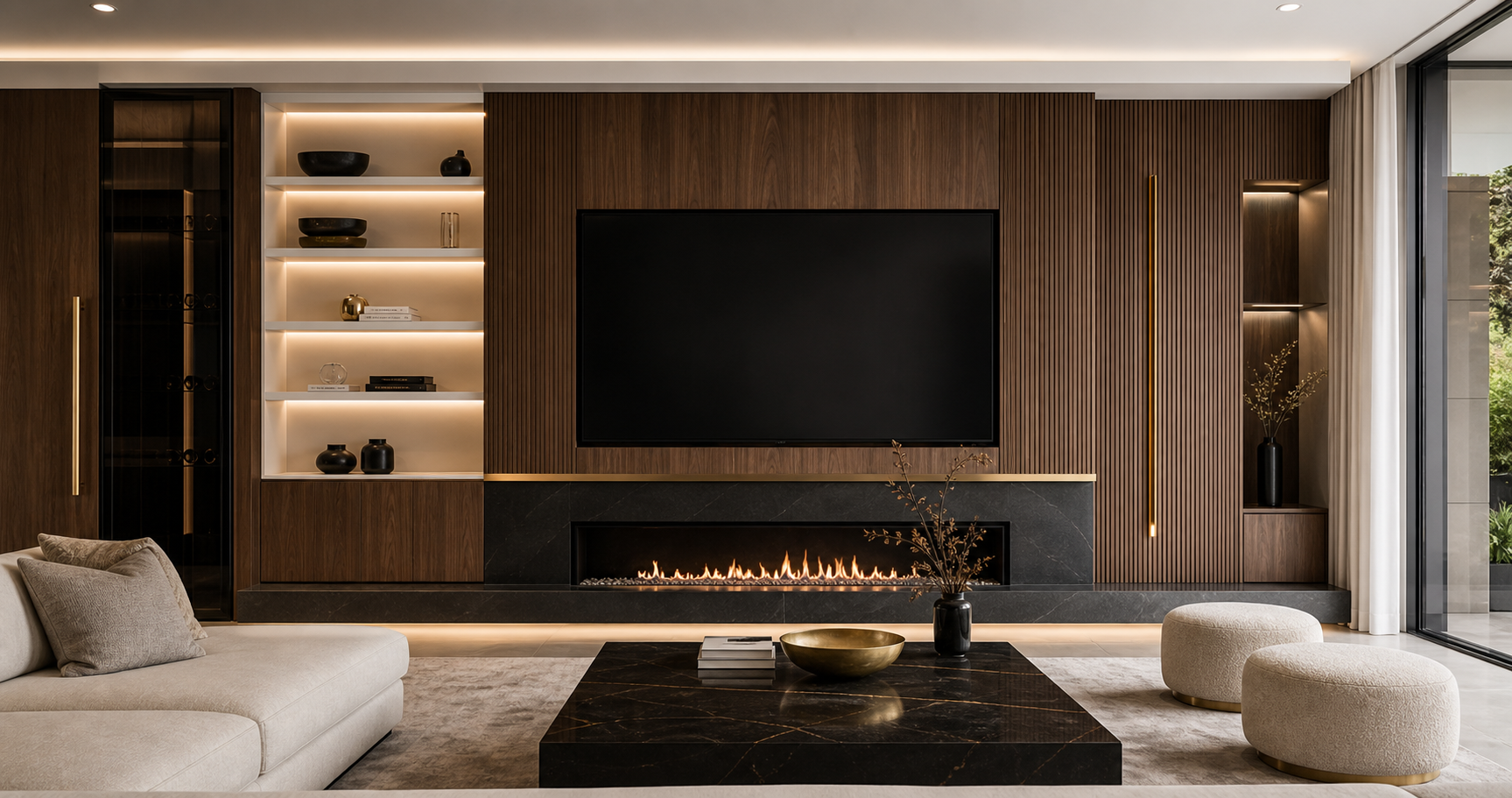 Feature wall and entertainment unit project